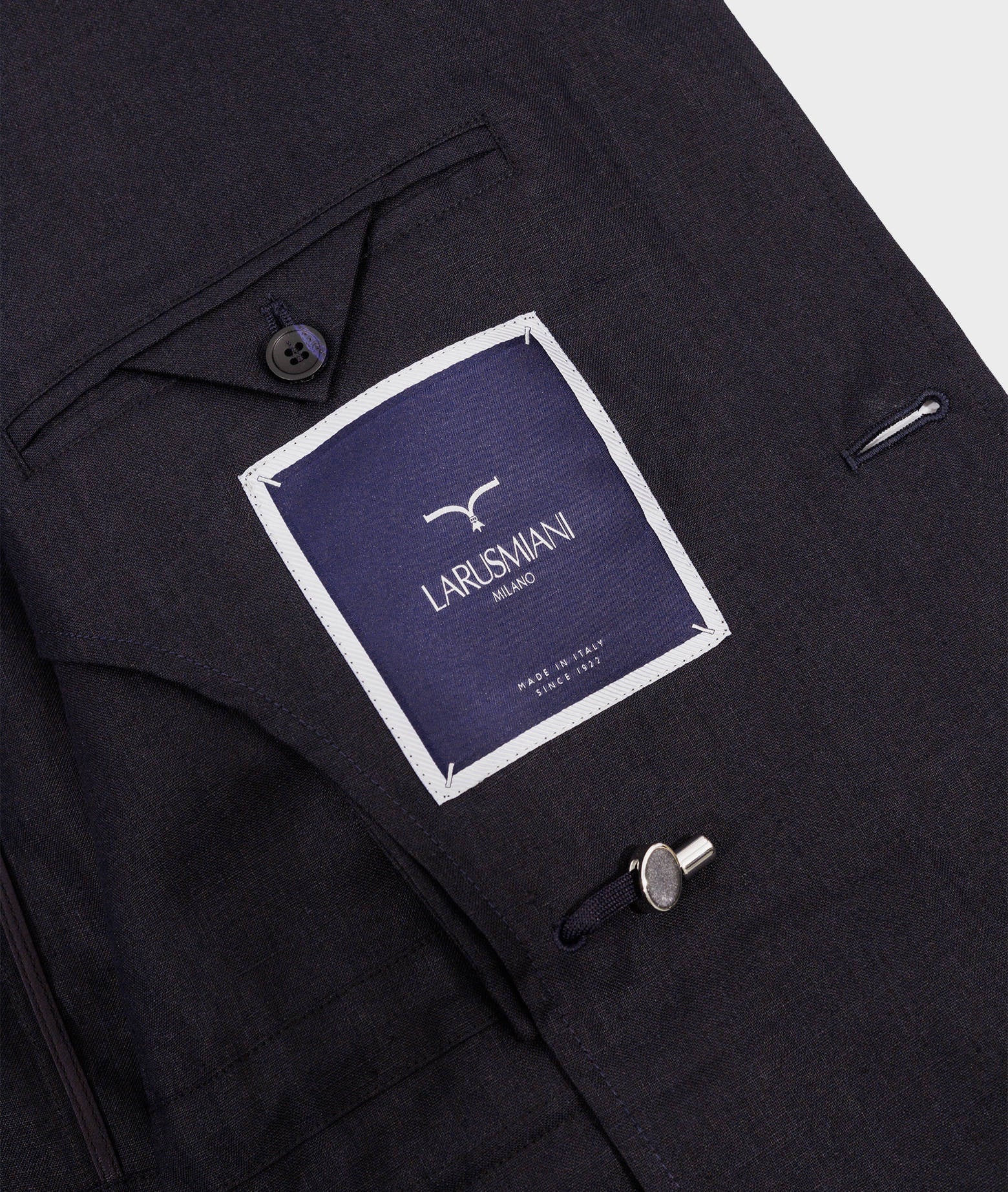 Havana Linen Safari Jacket Blue Saharian