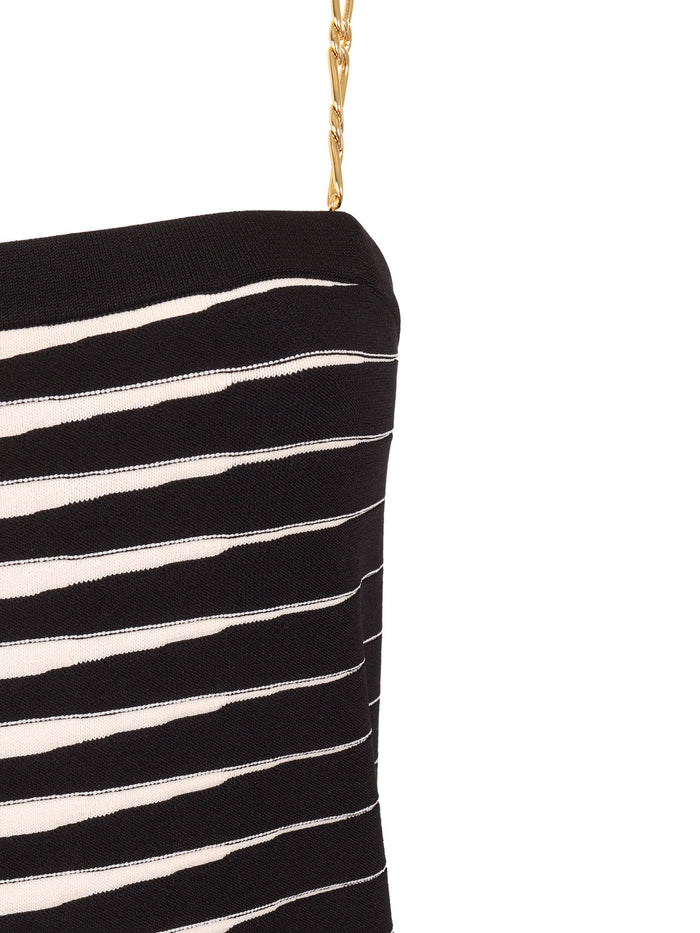 KNIT DRESS Black Viscose Polyester Midi