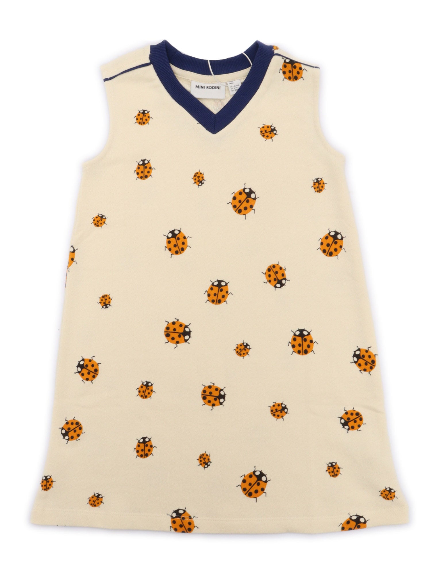 Ladybugs aop sweatdress White Organic Cotton Dress
