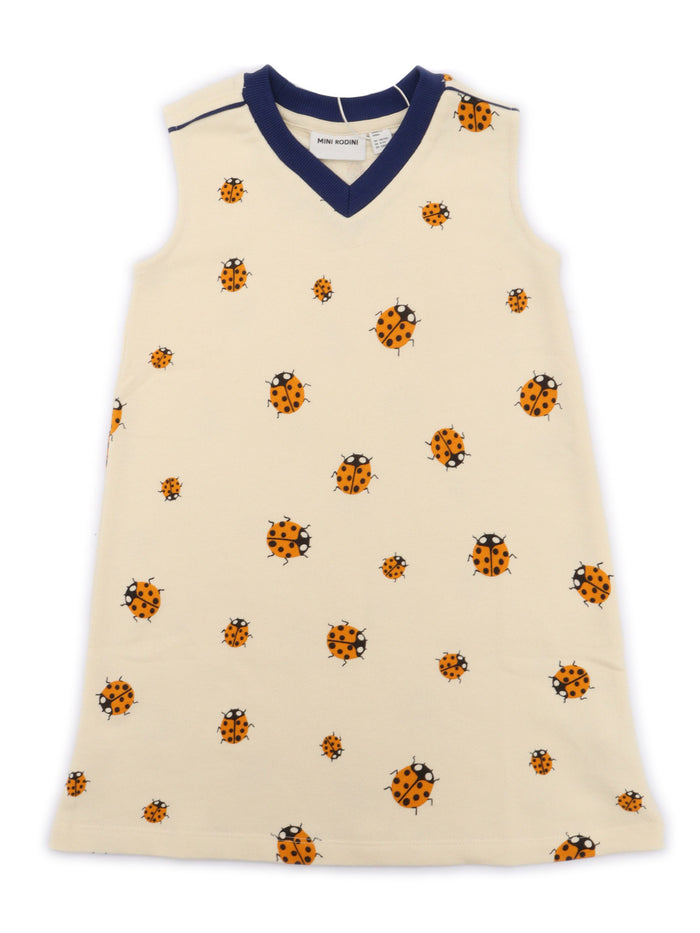 Ladybugs aop sweatdress White Organic Cotton Dress