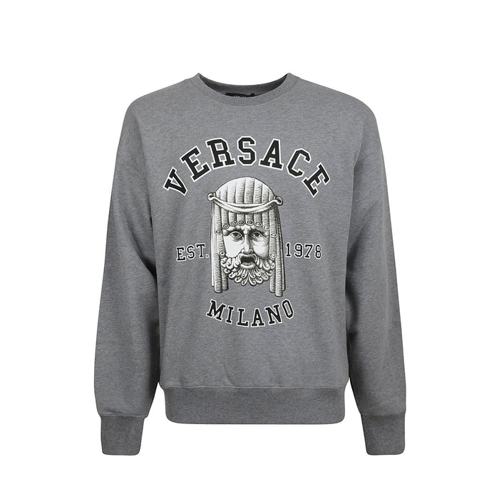 Cotton Crewneck Sweatshirt Gray