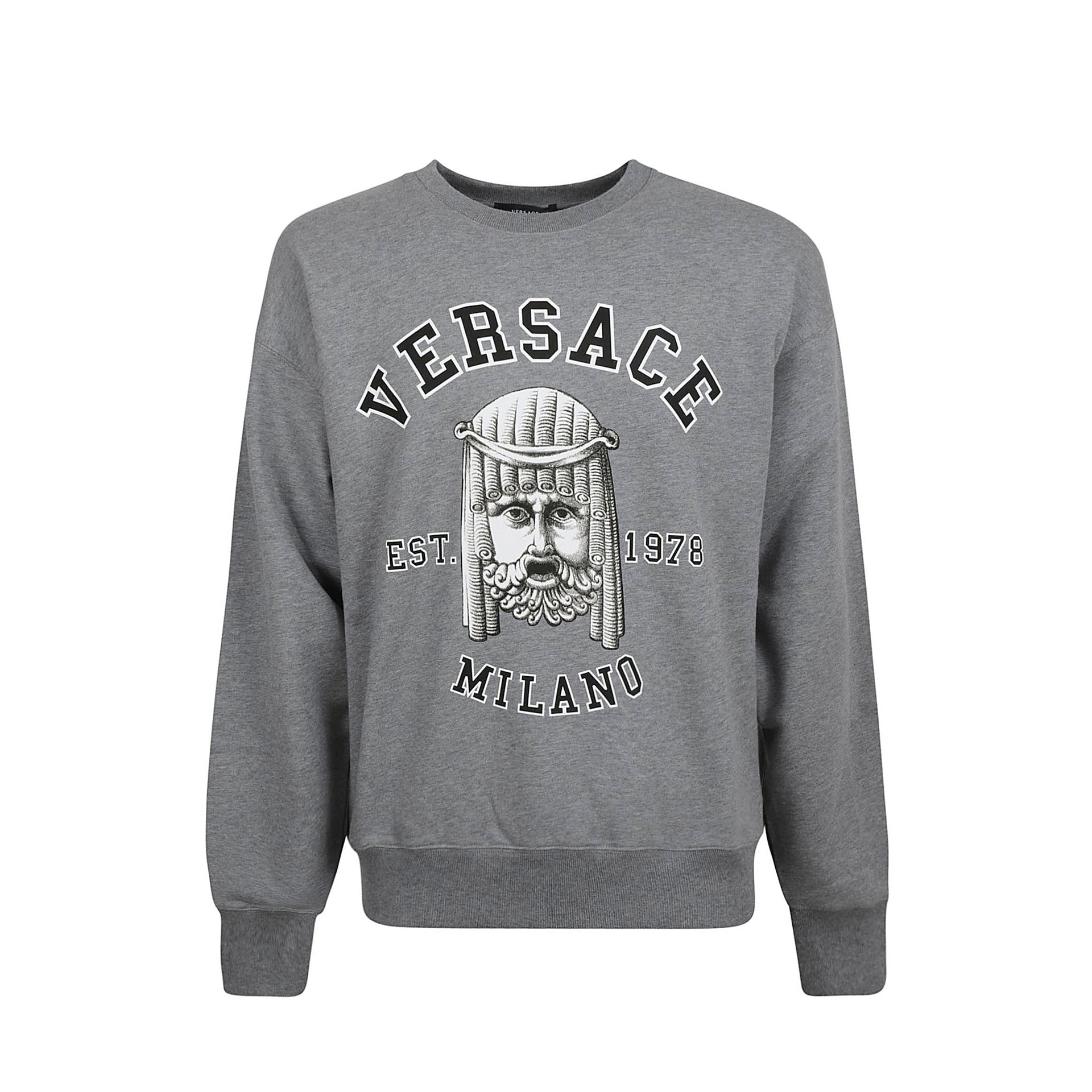 Cotton Crewneck Sweatshirt Gray