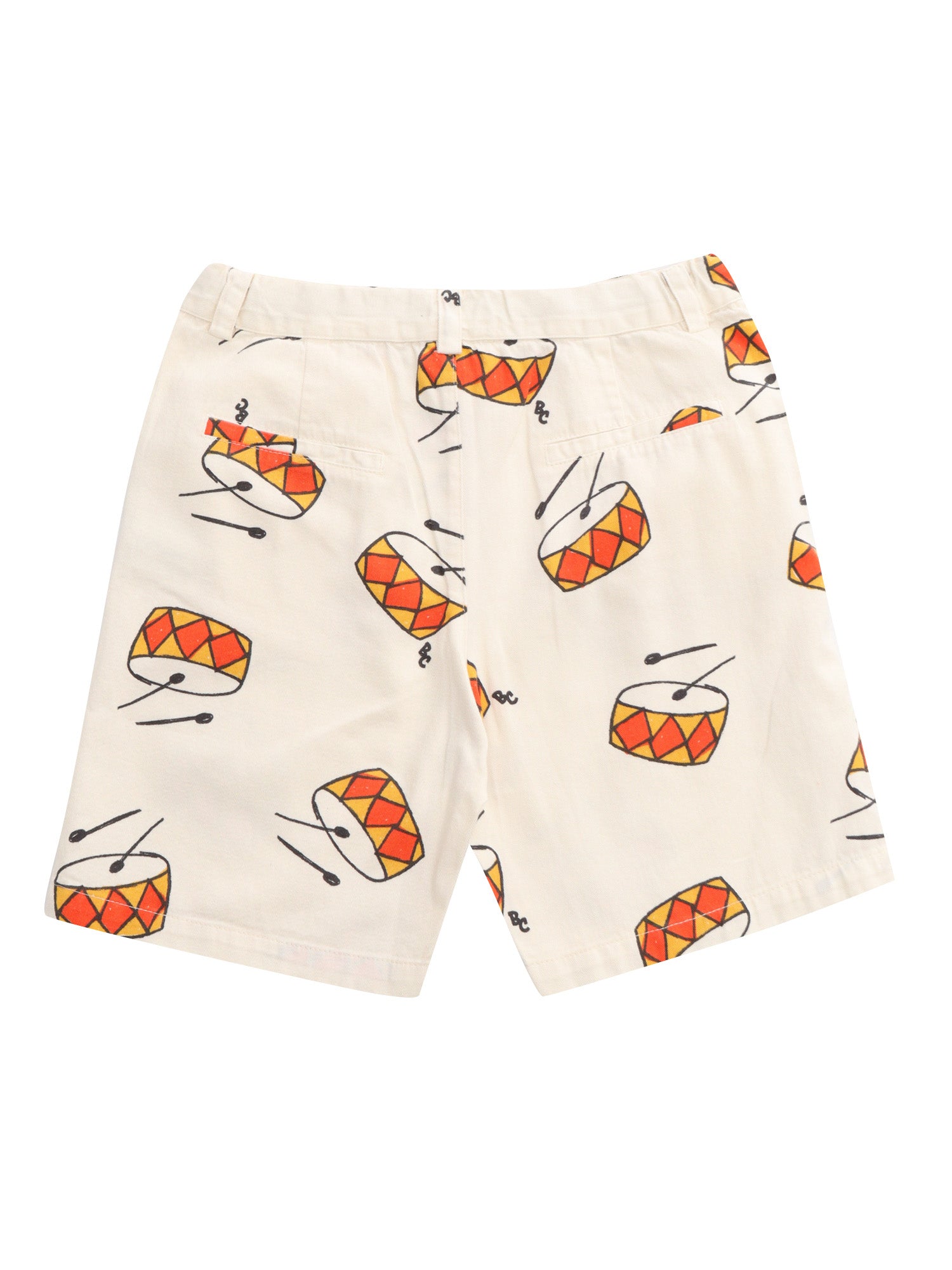 Bermuda with prints White Bci Cotton Short