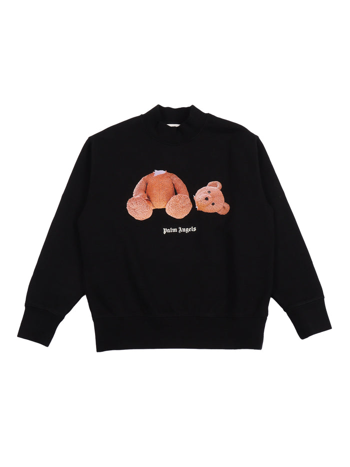 Palm Angels Bear Crewneck Black Brown Sweatshirt