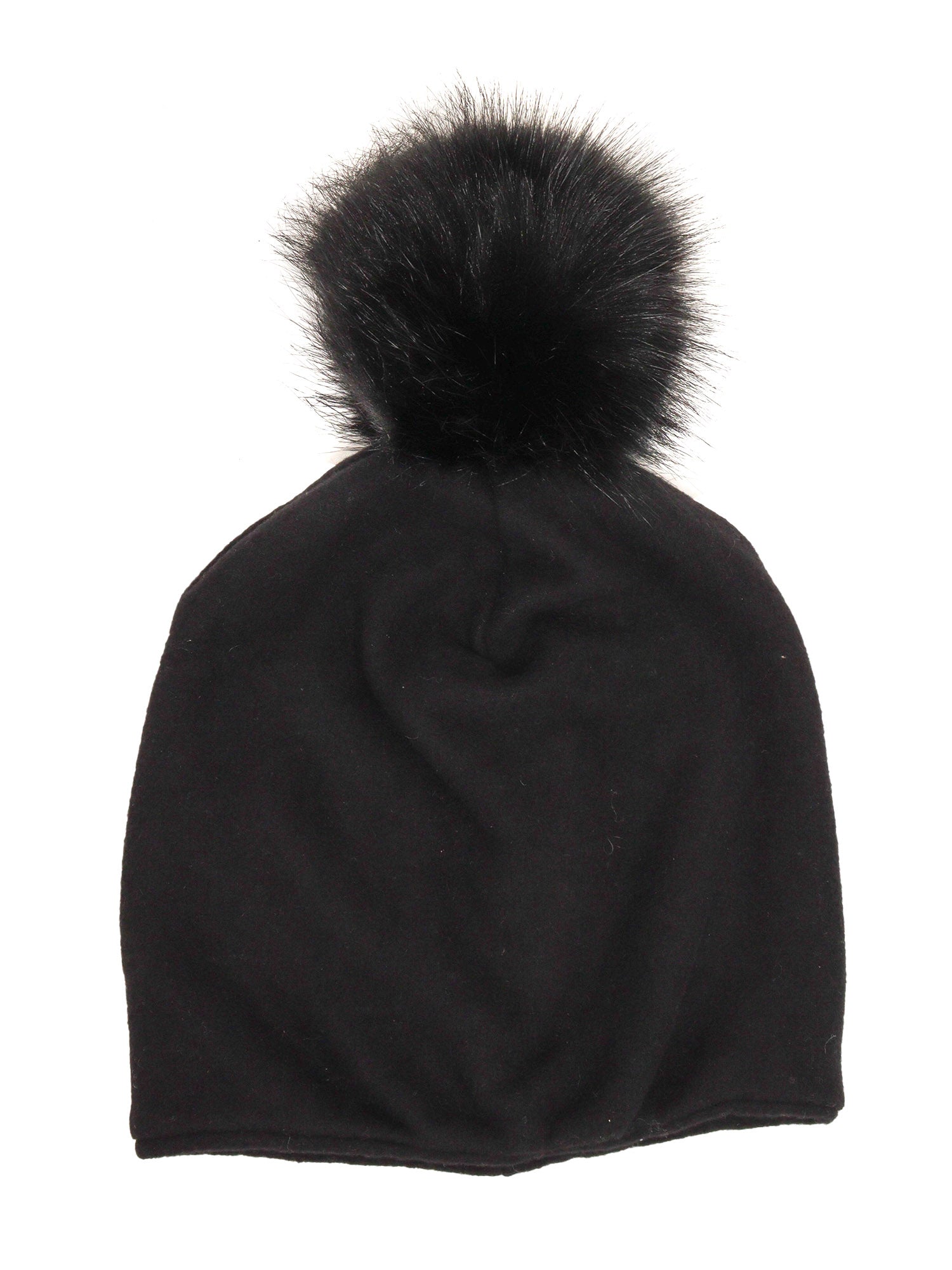 Pom Pon Milano Stitching Hat Black