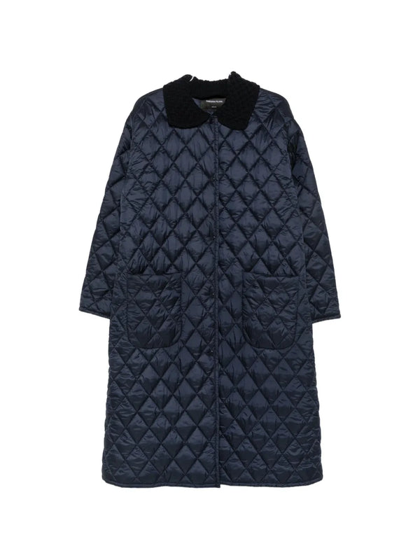 Fabiana Filippi Body: Polyester 100%; Outer: Merino 75% coat in navy