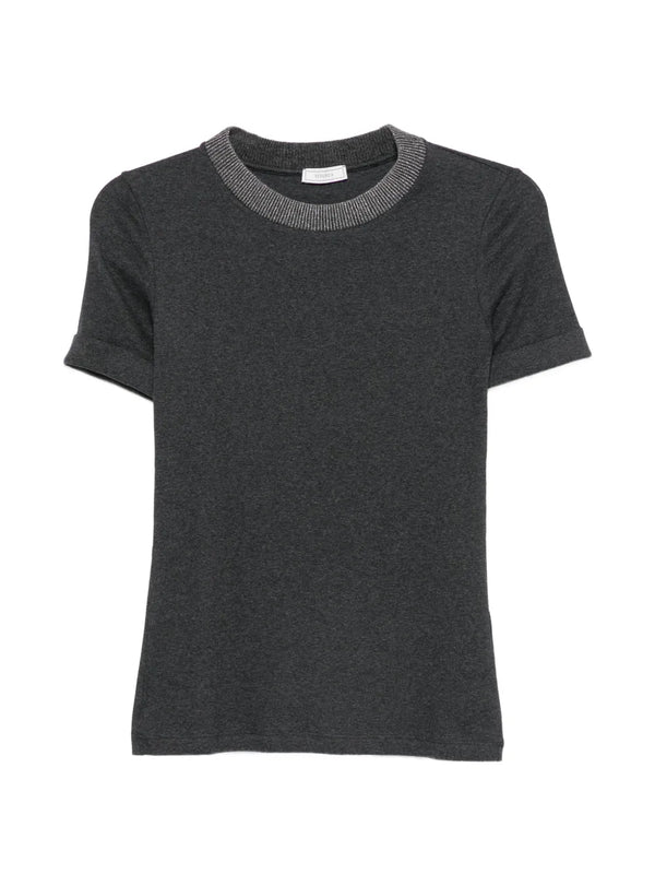 Peserico Body: Cotton 94% t-shirt in charcoal
