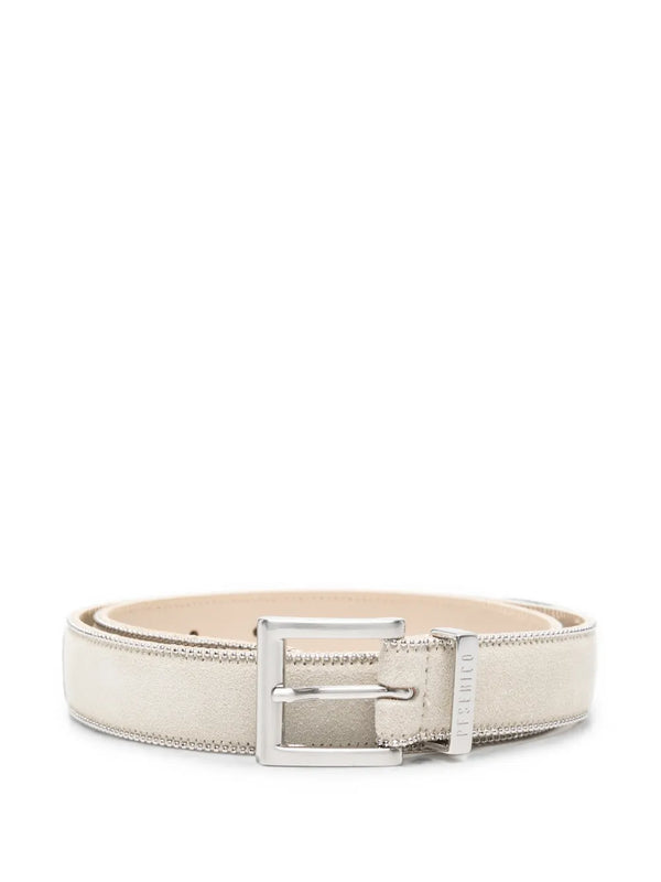 Peserico Calf suede belt in beige