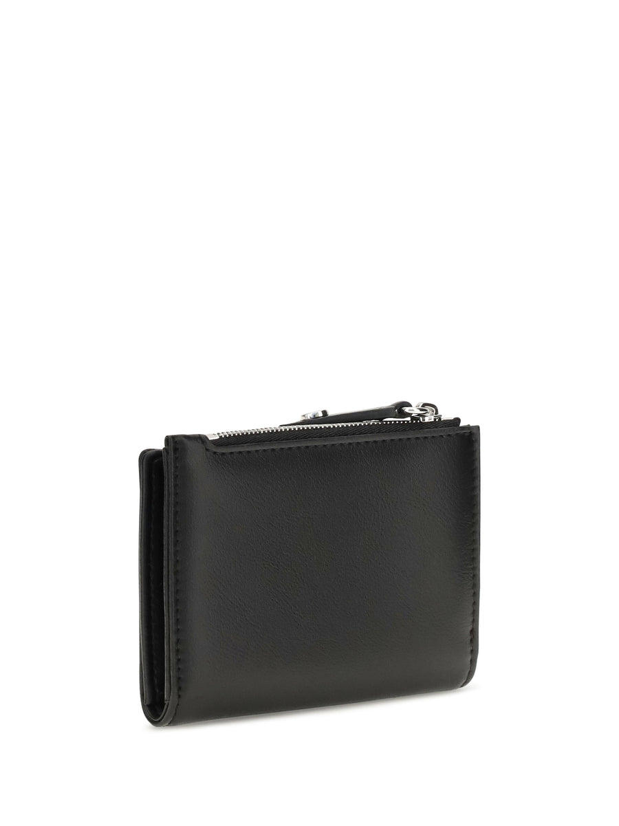 Leather Card Holder Slim Flap Black Calf Wallets & Purses