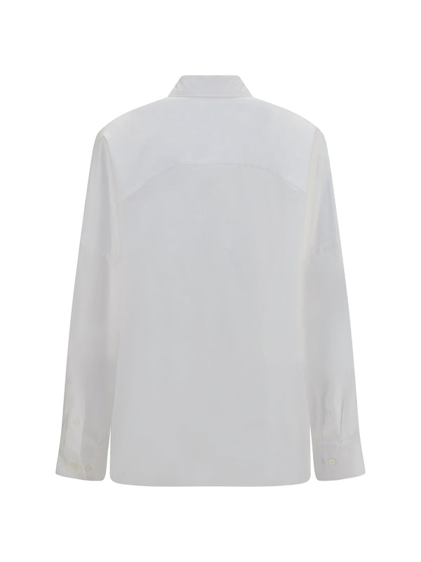 Shirt Beaded Detail White Cotton