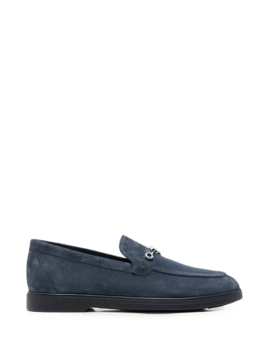Stefano Ricci Suede loafer in navy