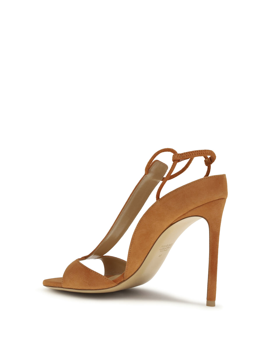 Sandals Suede Pumpkin Calf Leather