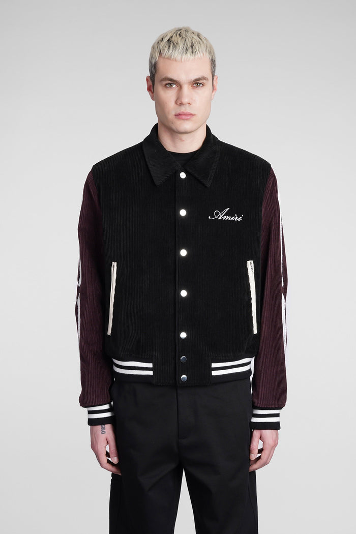 Bomber Jacket in black polyester Abbigliamento