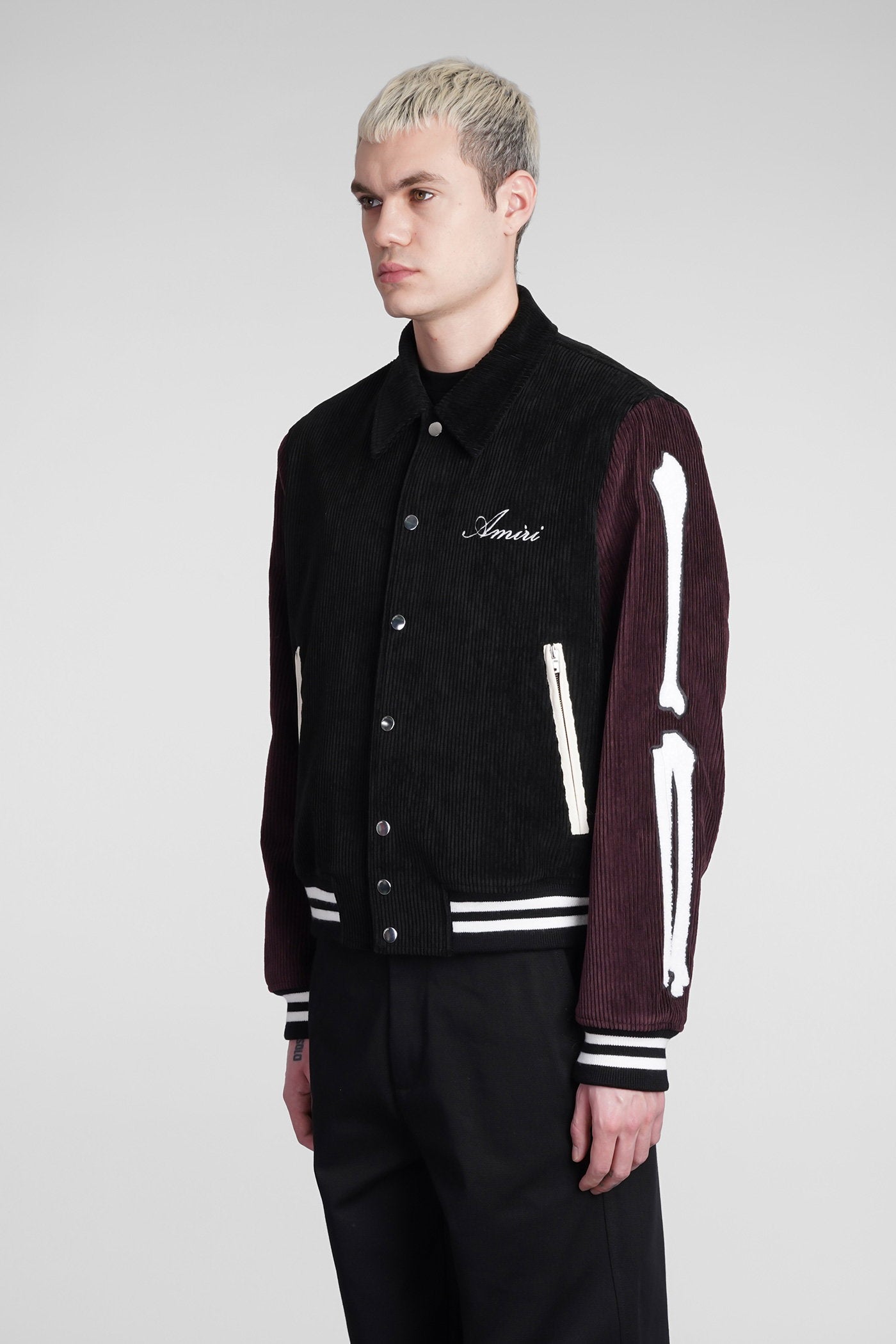 Bomber Jacket in black polyester Abbigliamento