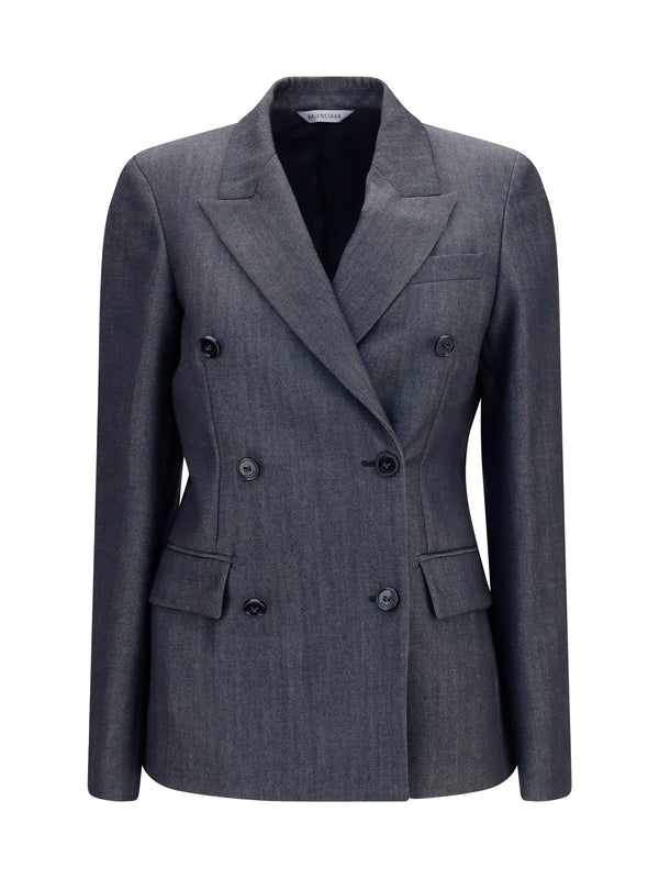 Balenciaga 100% Merino Wool blazer in navy