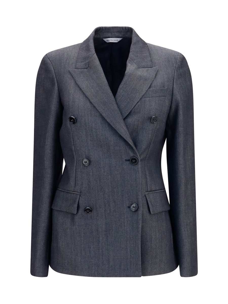 Balenciaga 100% Merino Wool blazer in navy