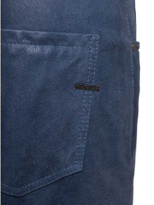 Brunello Cucinelli Womens Marlin Leather Pants