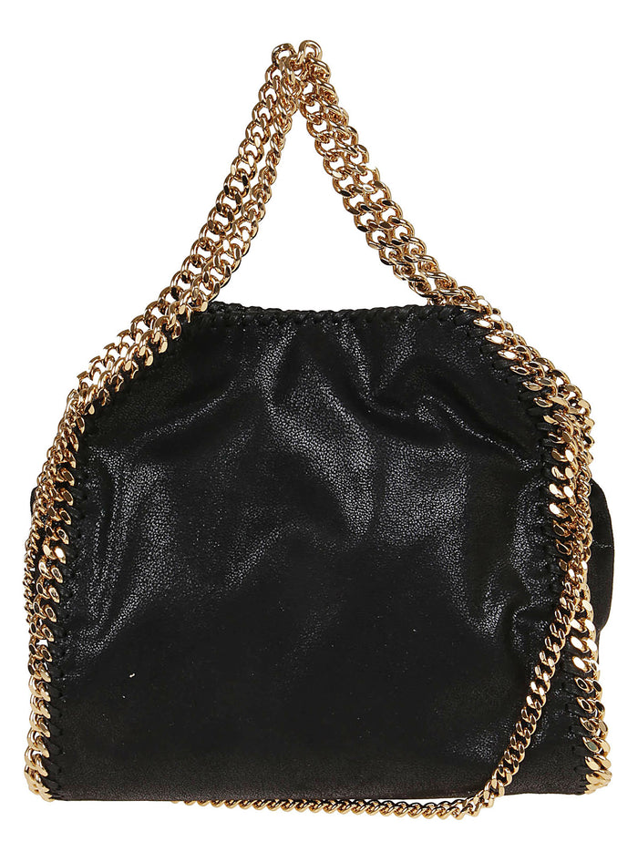 Mini Tote Eco Shaggy Deer W-gold Color Chain Black Polyester Borsa