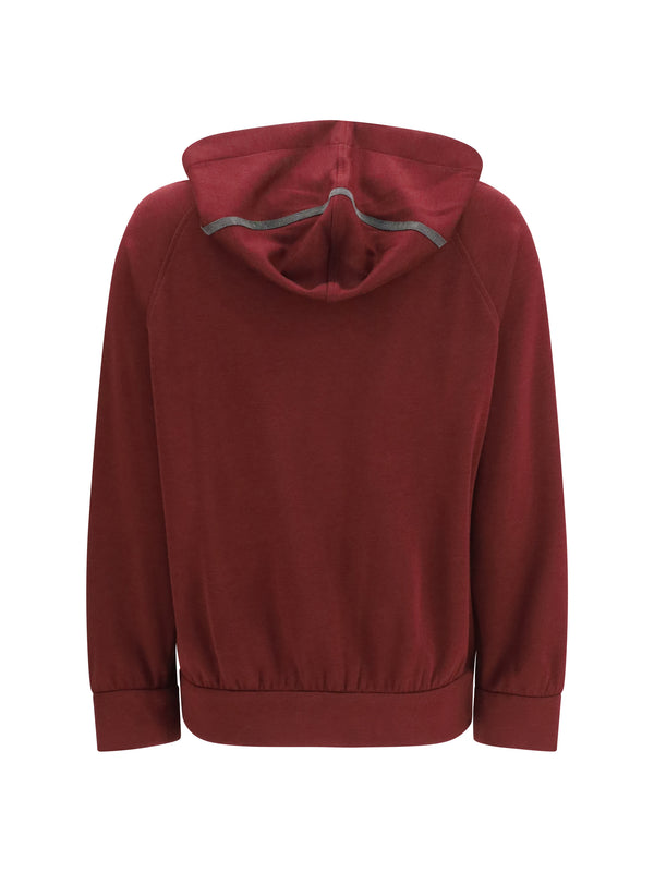Long-Sleeve Zip Hoodie Cabernet Cotton Sweatshirts