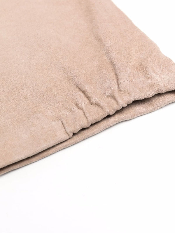 Brunello Cucinelli Womens Hazelnut Suede Gloves Beige Accessories & Slg
