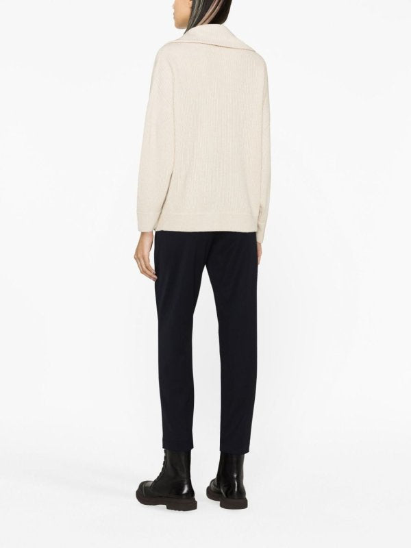 Brunello Cucinelli Womens Marble Wool Knit Sweater One Color Clothing