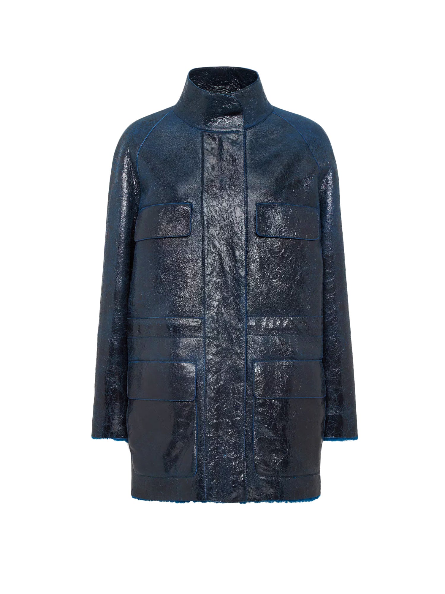 Fendi Jackets Blue Pelle