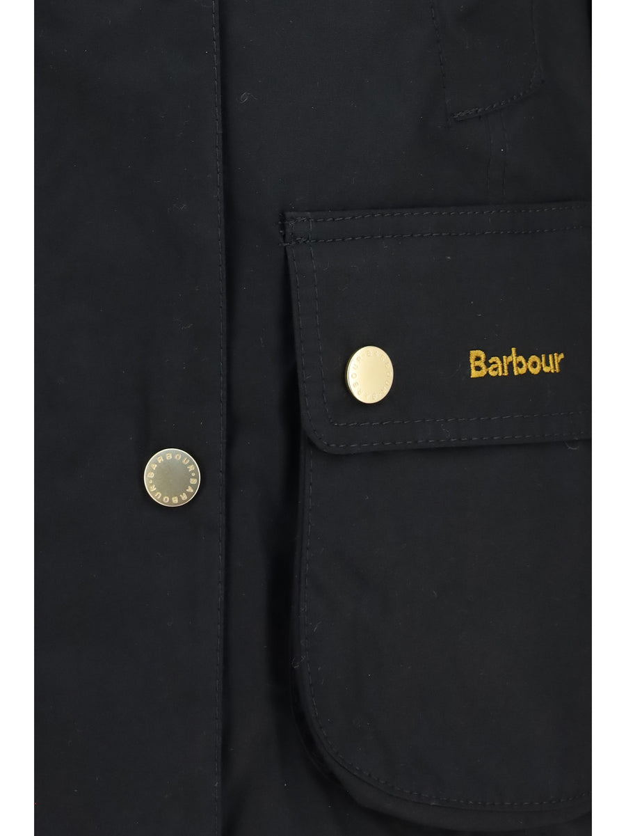 Waxed Jacket Beadnell Black Black/classic Cotton
