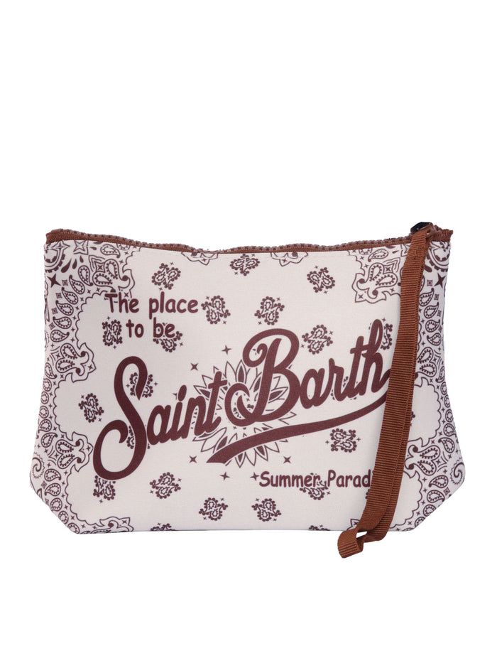 Aline-Bandanna Round 10 White Sbr Polyester Handbag