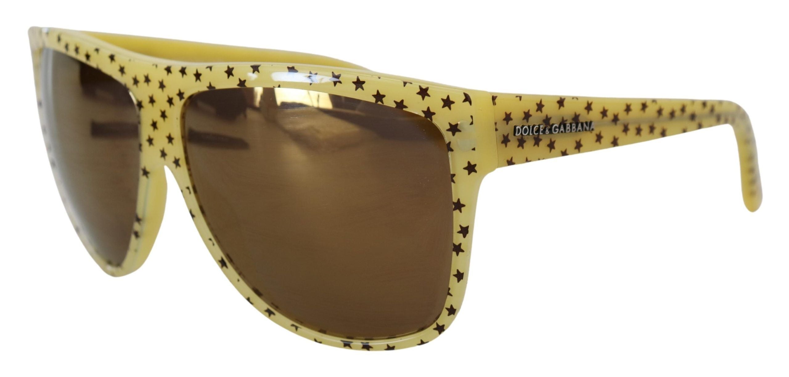 Yellow Stars Acetate Square Shades Dg4125 Sunglasses
