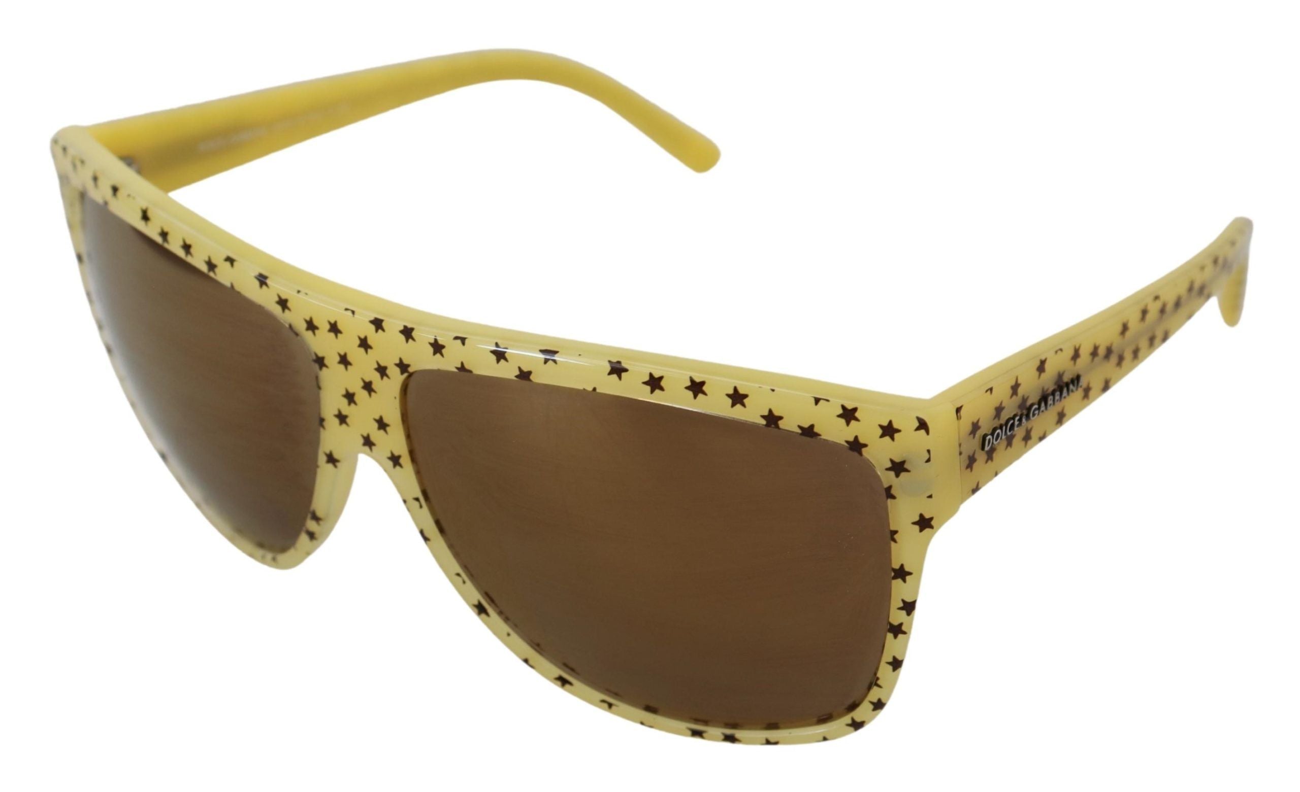 Yellow Stars Acetate Square Shades Dg4125 Sunglasses