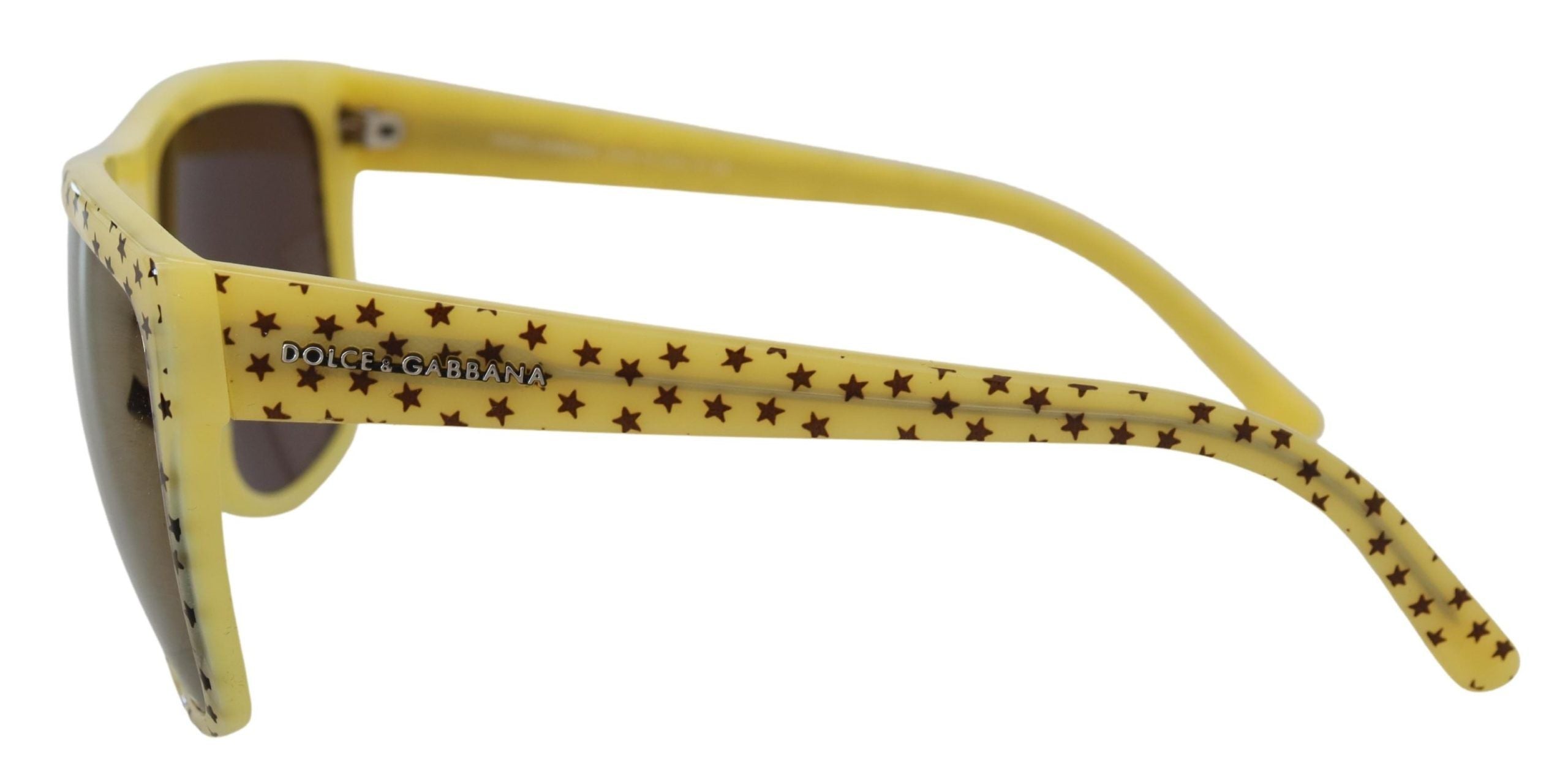 Yellow Stars Acetate Square Shades Dg4125 Sunglasses