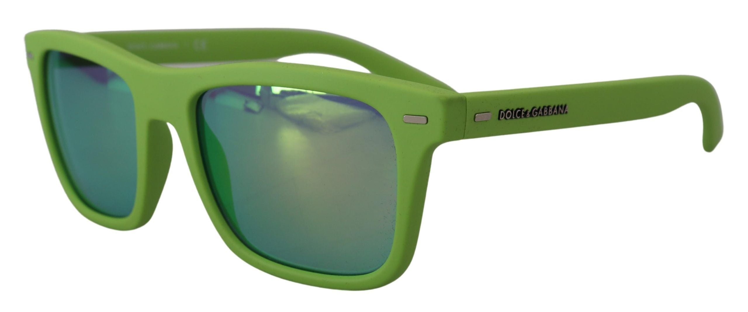 Green Rubber Full Rim Frame Shades Dg6095 Acid Sunglasses Polycarbonate