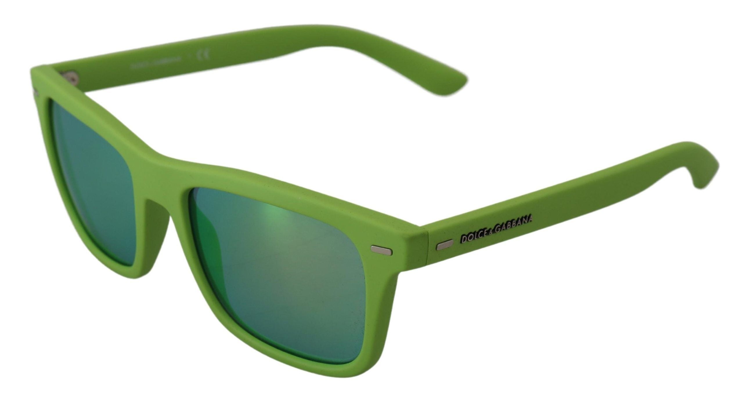 Green Rubber Full Rim Frame Shades Dg6095 Acid Sunglasses Polycarbonate