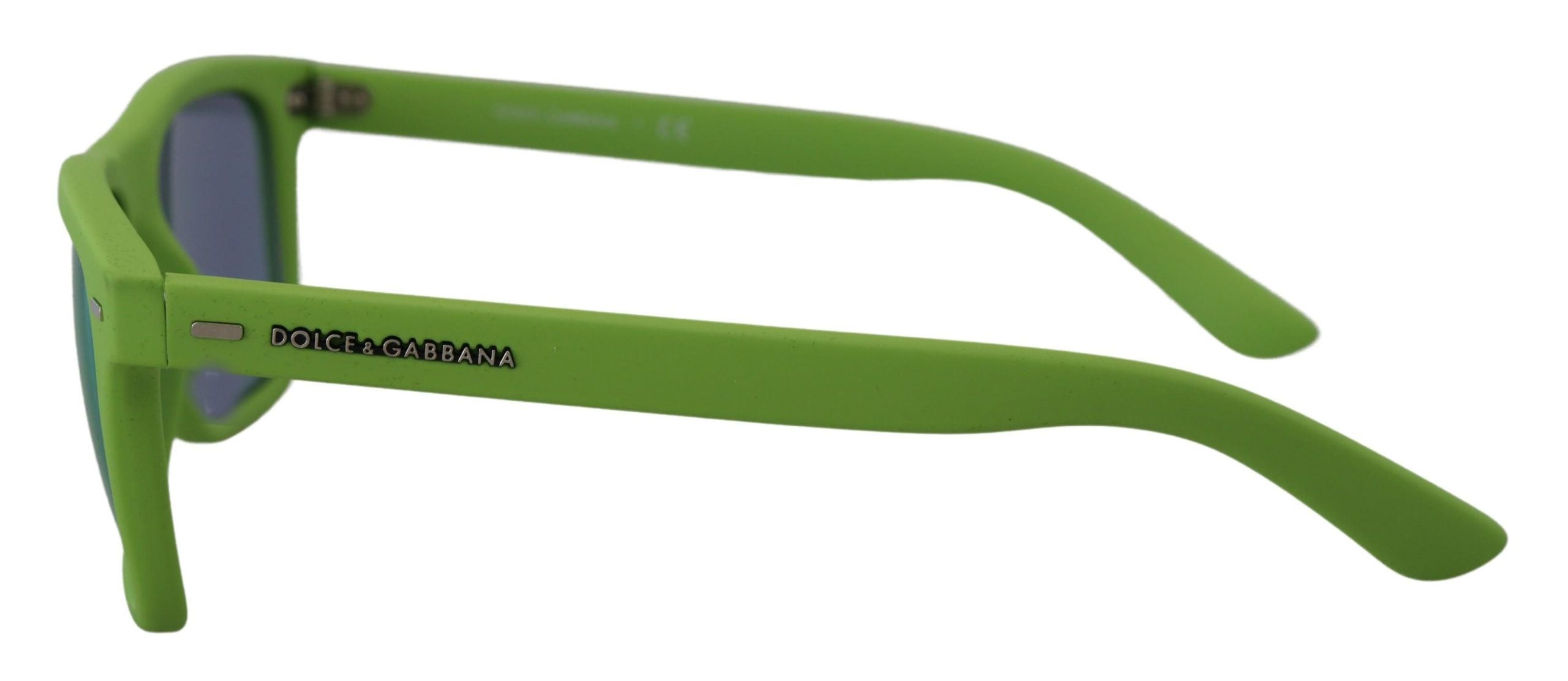 Green Rubber Full Rim Frame Shades Dg6095 Acid Sunglasses Polycarbonate