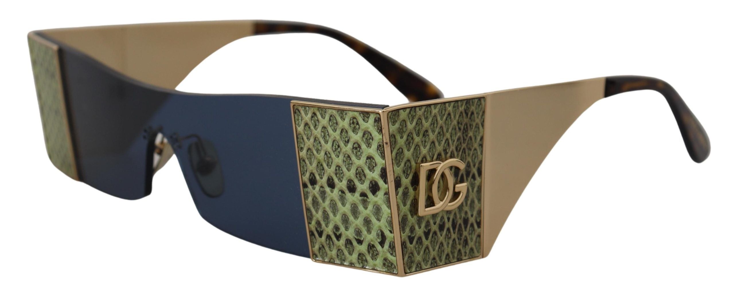 Gold Metal Rectangle Shades Dg2263 Sunglasses