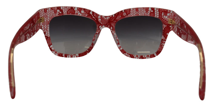 Red Lace Acetate Rectangle Shades Dg4231f Sunglasses