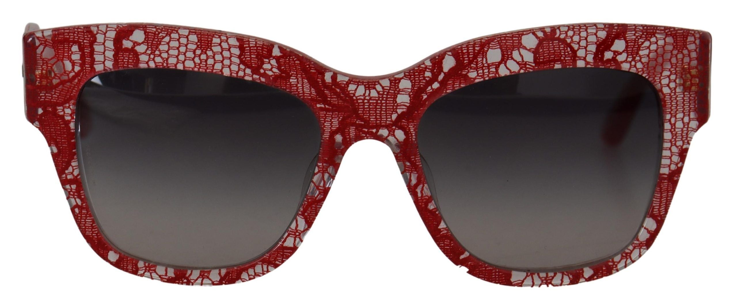 Red Lace Acetate Rectangle Shades Dg4231f Sunglasses