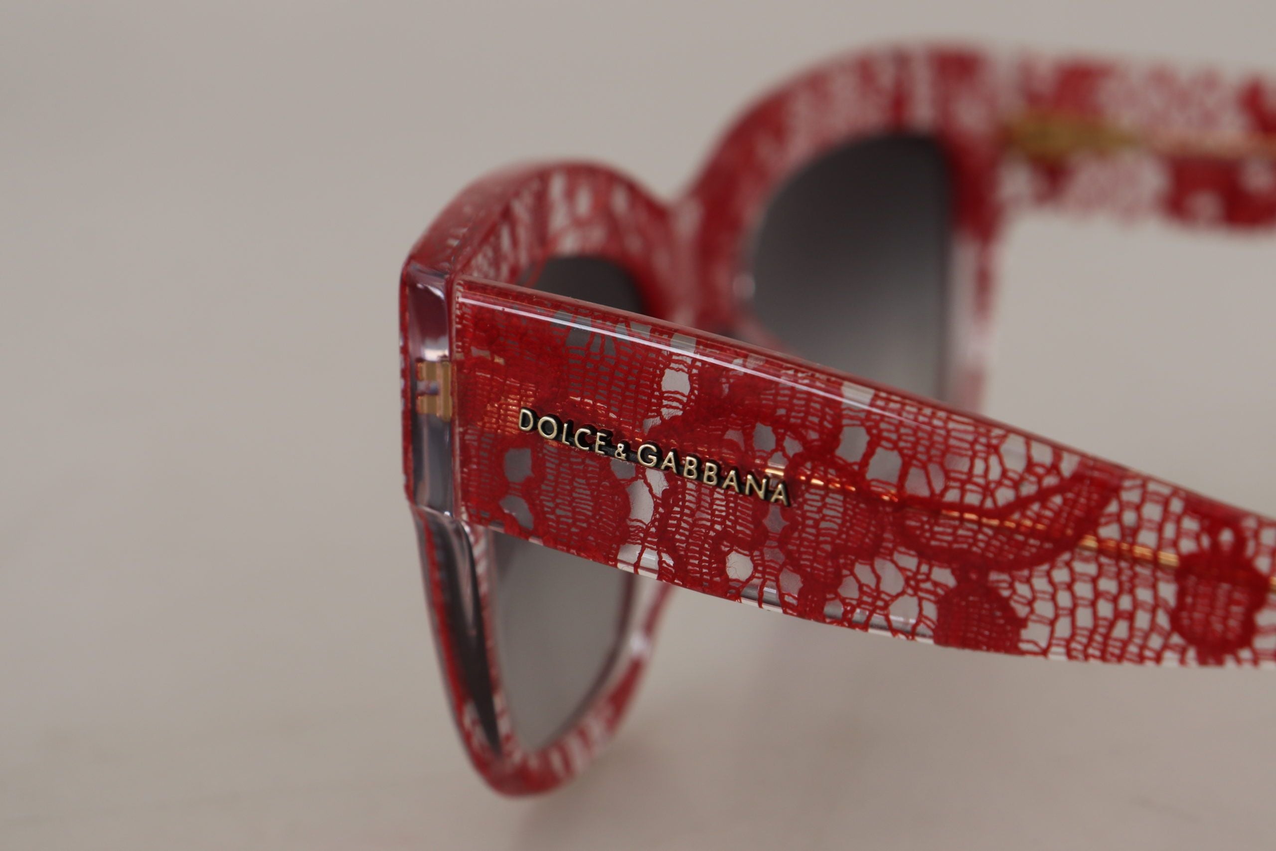 Red Lace Acetate Rectangle Shades Dg4231f Sunglasses