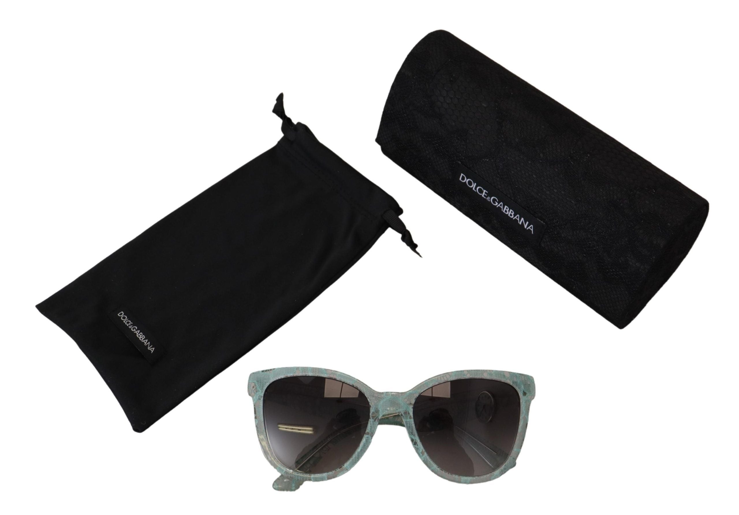 Blue Lace Acetate Crystal Round Dg4190 Sunglasses
