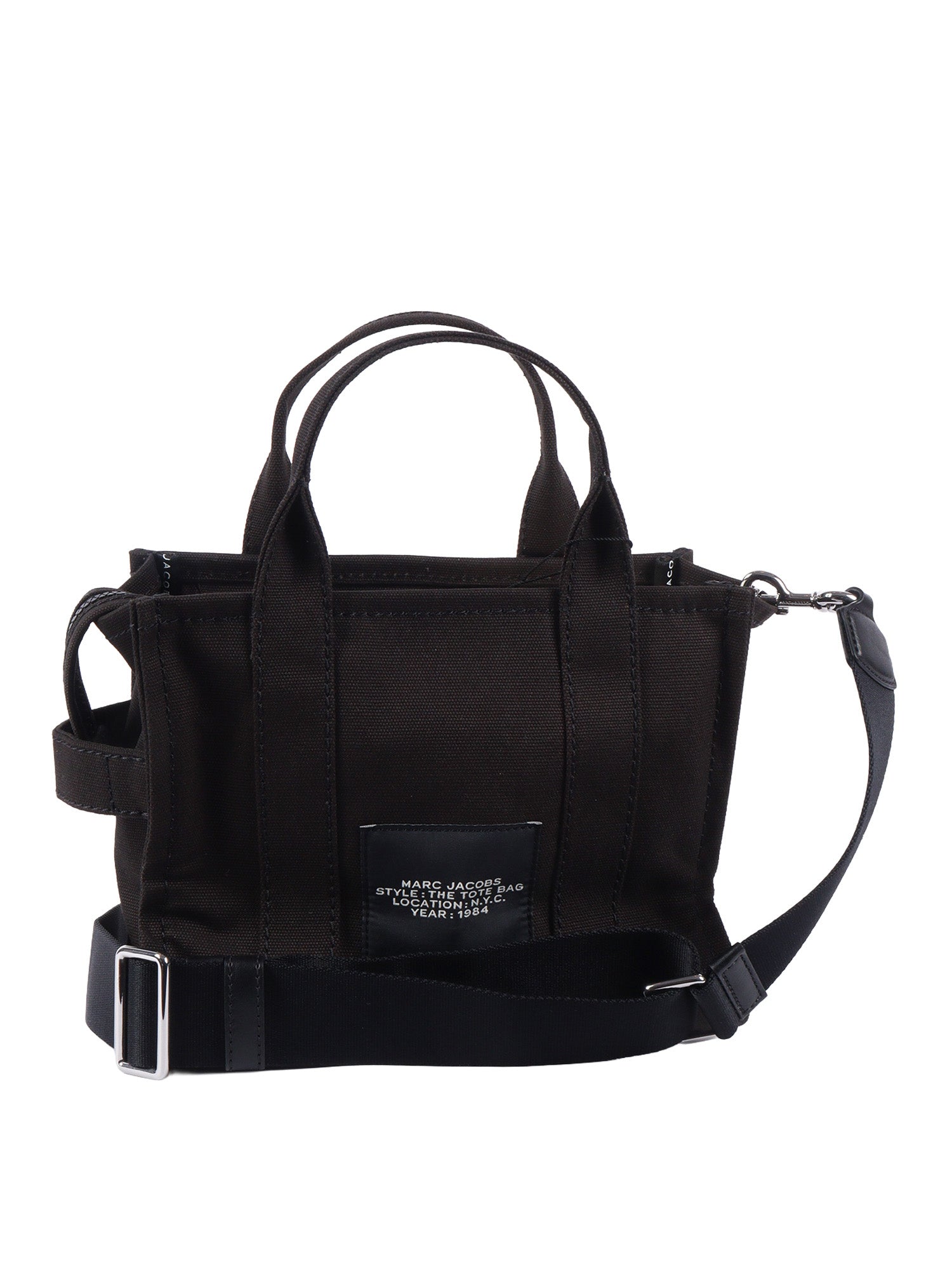 THE SMALL TOTE Black Cotton Handbag