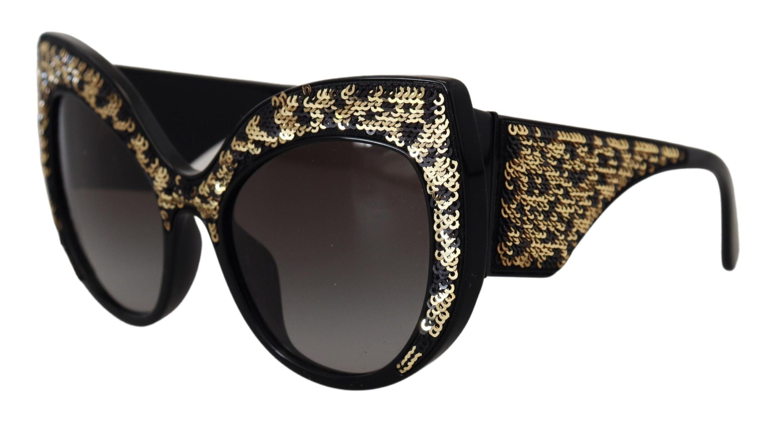 Black Gold Sequin Butterfly Polarized Dg4326 Sunglasses Acetate