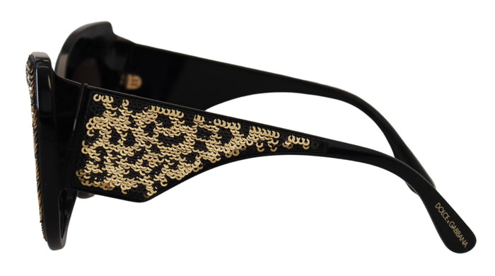 Black Gold Sequin Butterfly Polarized Dg4326 Sunglasses Acetate