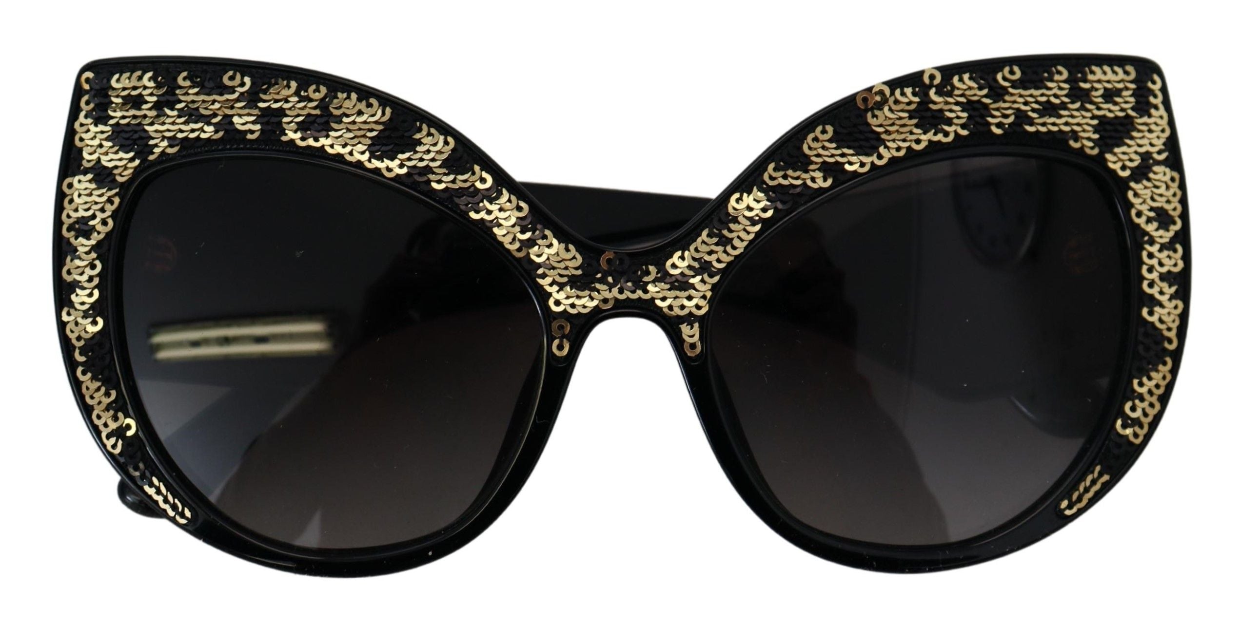Black Gold Sequin Butterfly Polarized Dg4326 Sunglasses Acetate