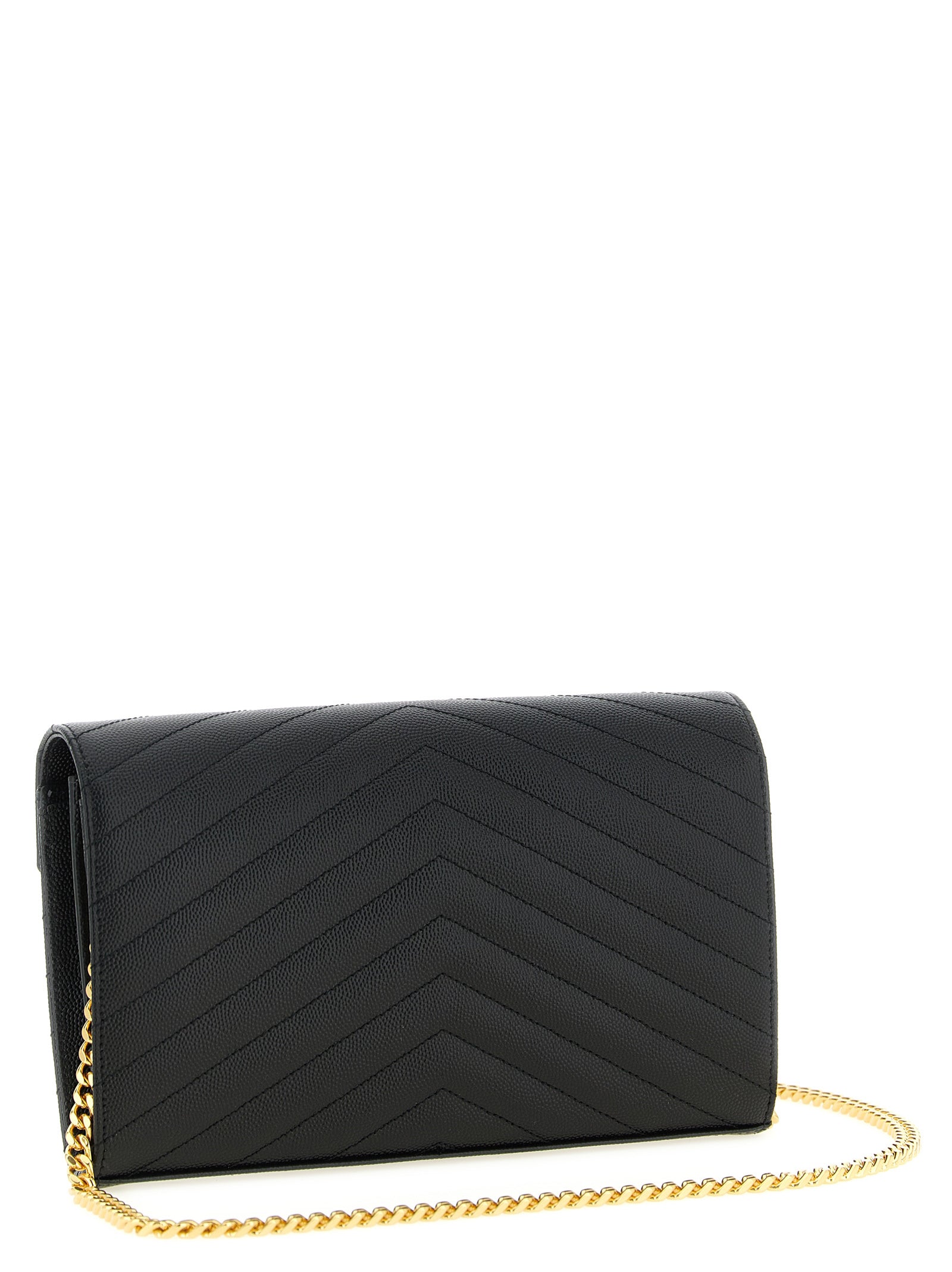 Monogram crossbody bag Black Calf Leather (bos Taurus)