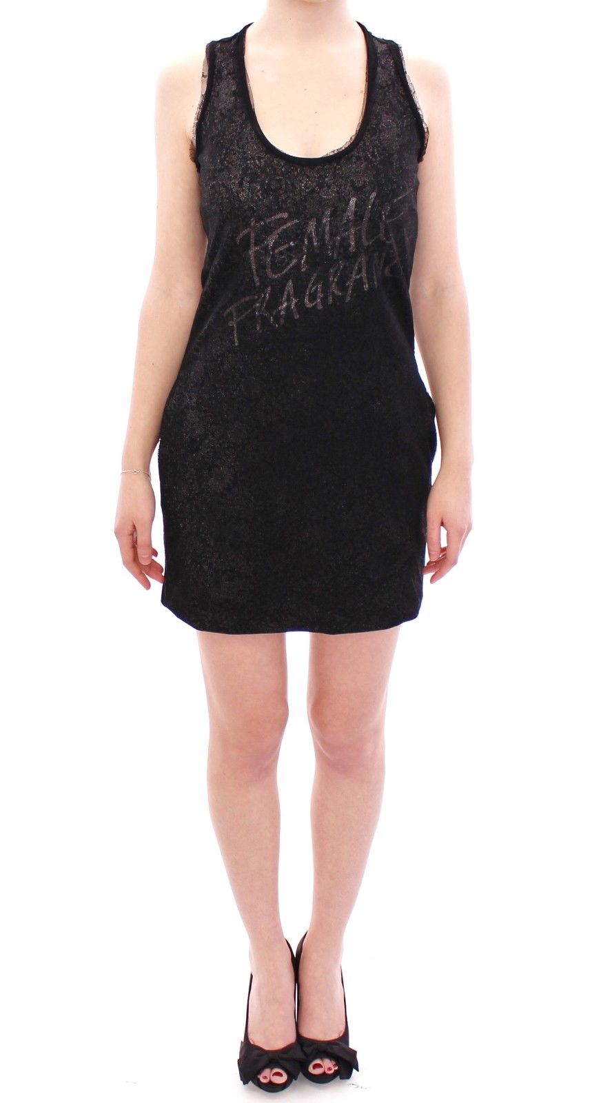Ermanno Scervino 100% Nylon tank top in black