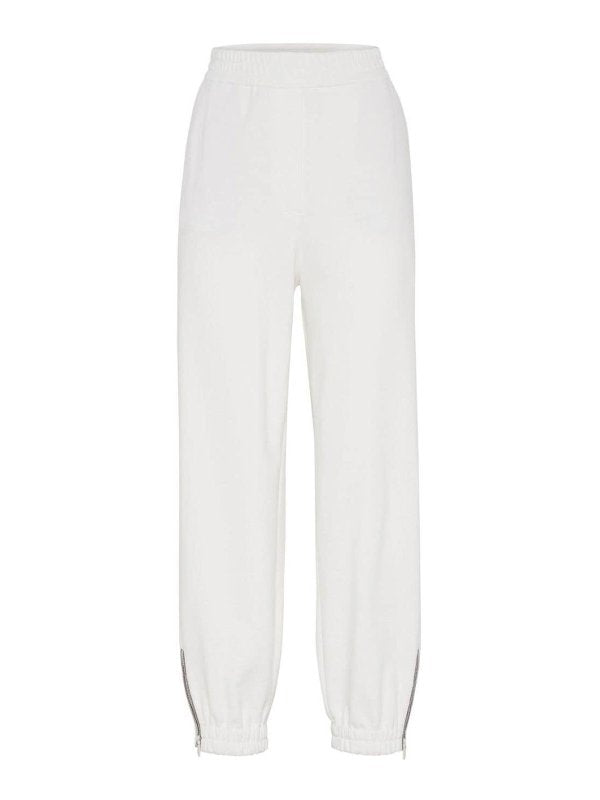 Brunello Cucinelli Womens Off White Cotton Jogger Trousers