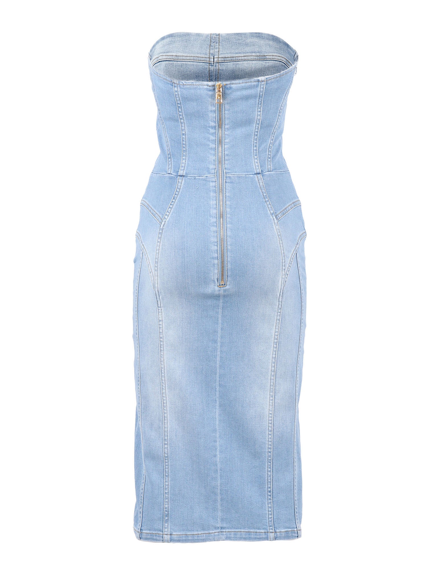 WOMEN�S DRESS Light Blue Midi