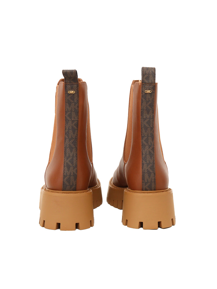 Asher Flat Bootie Brown Cow Leather Boot