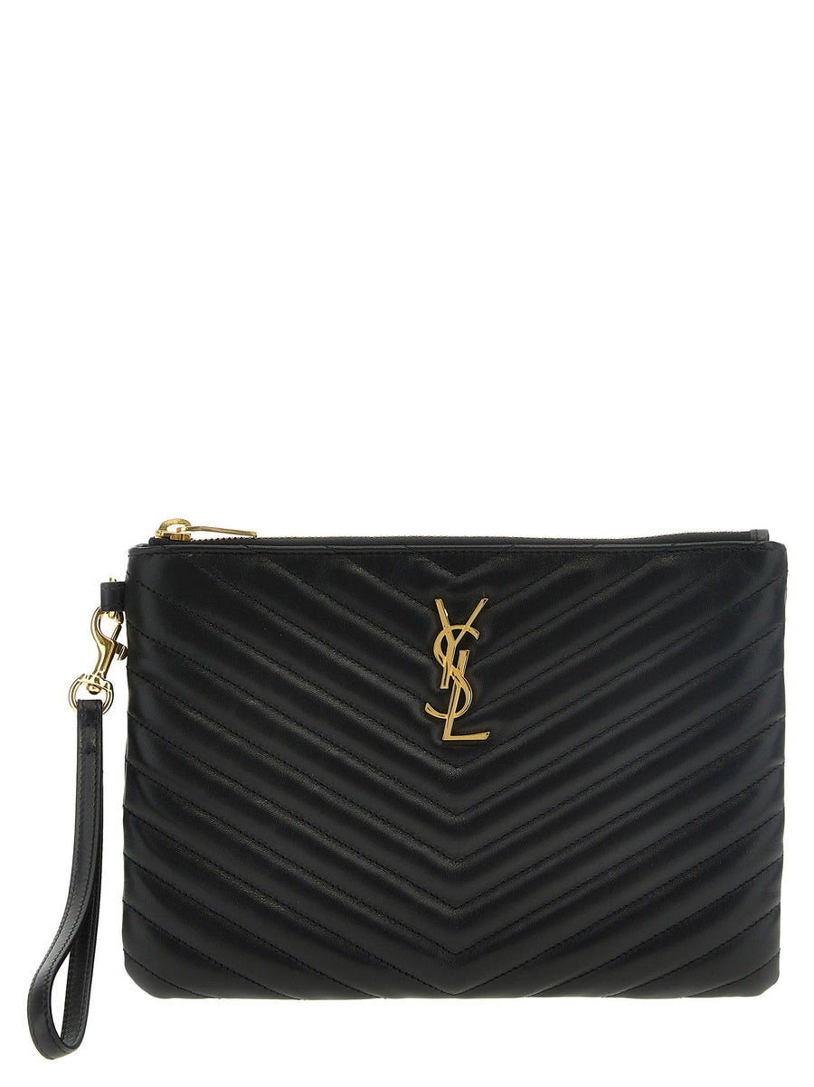 Saint Laurent Cassandre Clutch — Black