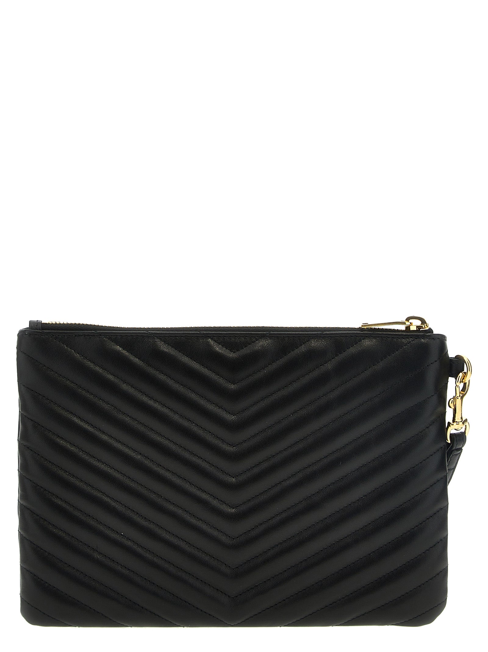 Cassandre Clutch Black Calfskin Leather (bos Taurus)